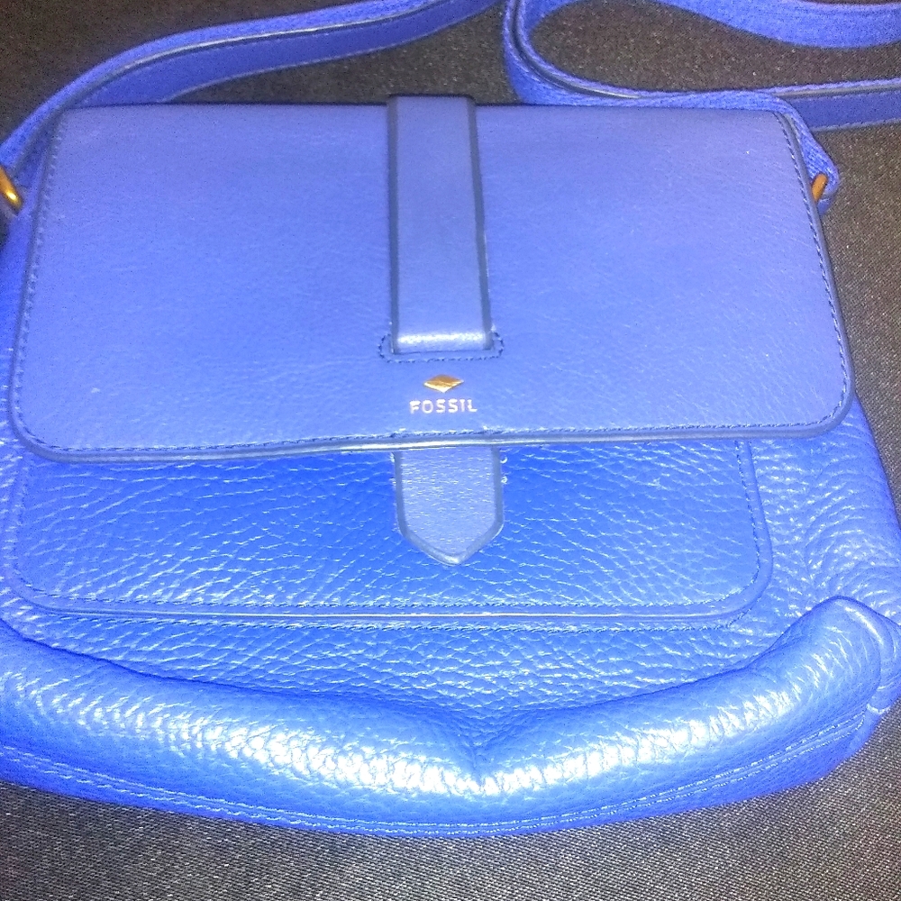 Fossil Kinley Sapphire crossbody purse - blue